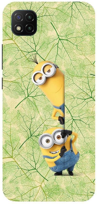 UMPRINT Back Cover for Poco C3/MZB07RJIN Minions Cartoon Comic Printed Back Cover  (Multicolor, Hard Case, Pack of: 1)