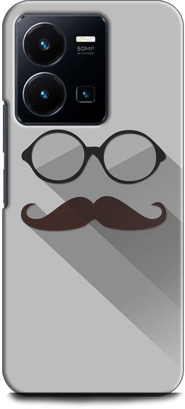 INDICRAFT Back Cover for Vivo Y35, V2205 HIPSTER, INDIGO, GRAY, BEARD, MOUSTACHE, GOGGLE  (Multicolor, Shock Proof, Pack of: 1)