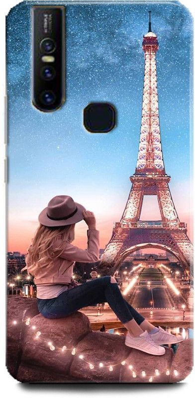 Afterglow Back Cover for Vivo V15 PARIS, LOVE, CUTE, GIRL, LIGHT, BEAUTIFUL  (Multicolor, Shock Proof, Pack of: 1)