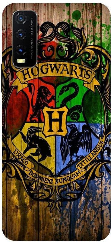URCHIN Back Cover for Vivo Y20 Harry Potter, Hogwarts, Harry Potter Logo  (Multicolor, Shock Proof, Pack of: 1)