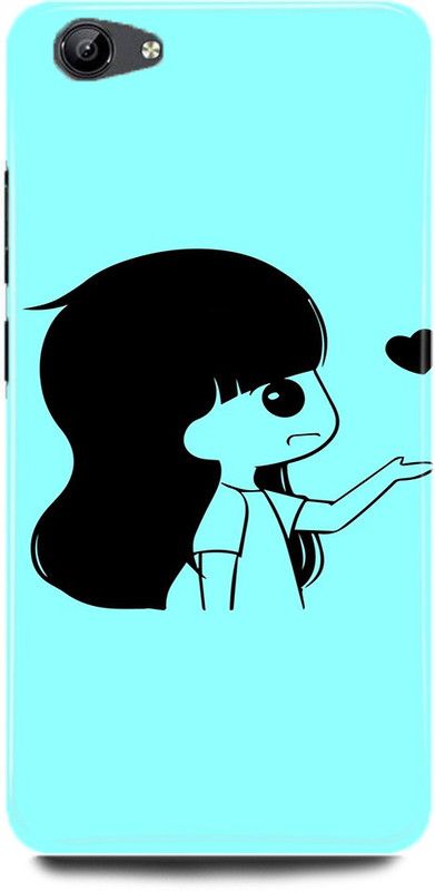 DIKRO Back Cover for vivo Y67, CUTE, GIRL, LOVELY, GIRL, HEART, YELLOW, LOVE, COUPLE  (Multicolor, Hard Case, Pack of: 1)