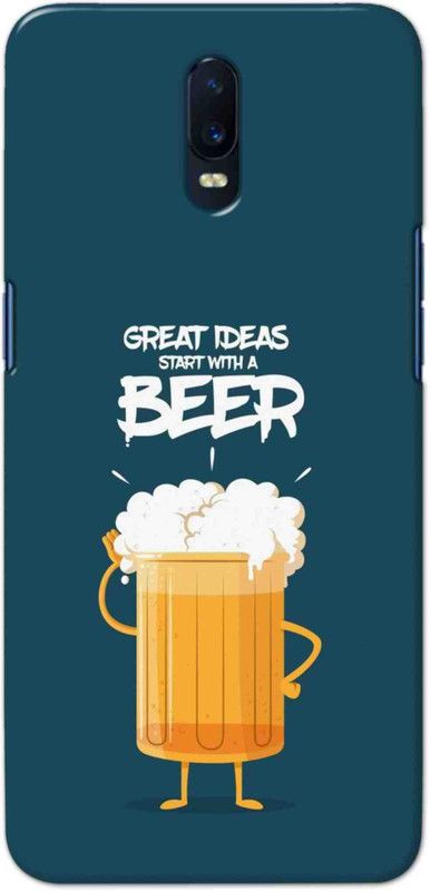 NDCOM Back Cover for OPPO R17 Great Ideas Starts With Beer Printed  (Multicolor, Hard Case, Pack of: 1)
