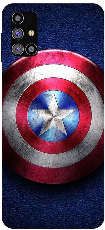 URCHIN Back Cover for Samsung M30s Captain America, Superhero, Avengers, End Game, Marval, Comic, Shield, Cute, Chibbi  (Multicolor, Shock Proof, Pack of: 1)