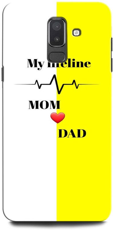 GRAFIQE Back Cover for SAMSUNG Galaxy J8 MOTHER, MAA, FATHER, LIFE LINE, I LOVE MY MOM DAD  (Multicolor, Shock Proof)