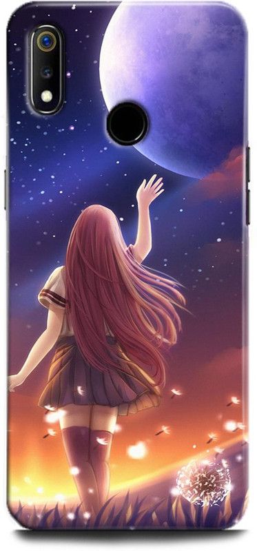 Afterglow Back Cover for Realme 3 ANIME, GRIL, ANIMATION FINE ART GRIL, ANIME  (Multicolor, Shock Proof, Pack of: 1)