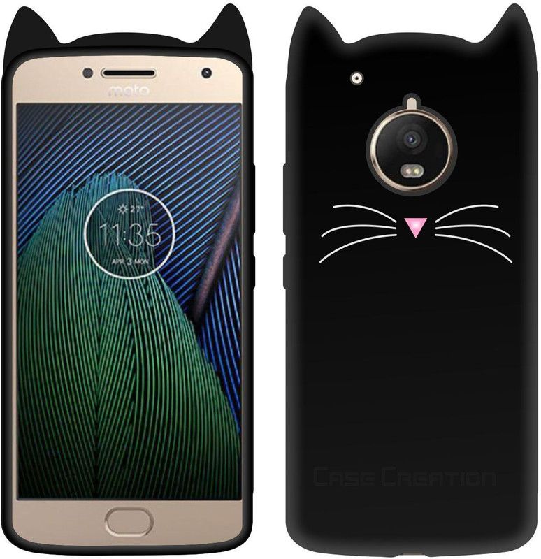 CASE CREATION Back Cover for Motorola Moto G5S  (Black, Shock Proof, Pack of: 1)