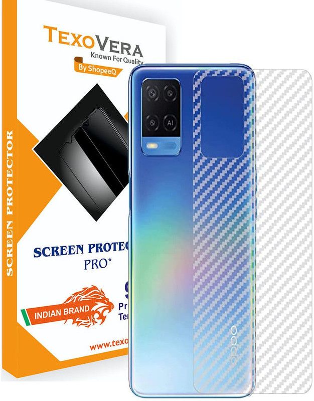 TEXOVERA Oppo A54 (3D Carbon Fibre Transparent Back Skin Matte Finish) Mobile Skin  (Transparent)