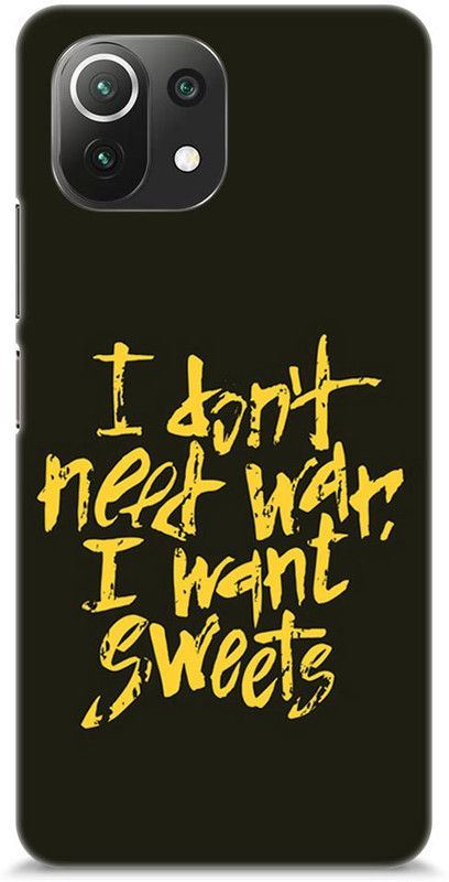 Mast Kalandar Back Cover for Mi 11 Lite  (Black, Yellow, Hard Case)