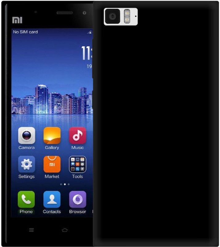 CASE CREATION Back Cover for Xiaomi Redmi Mi3 2013  (Black, Grip Case, Silicon, Pack of: 1)