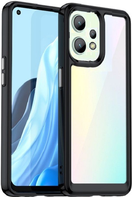 Wellchoice Back Cover for REALME 9 PRO PLUS, REALME 9 PRO + ( Black Transparent )  (Transparent, Flexible, Pack of: 1)