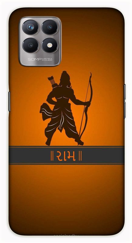 iprinto Back Cover for Realme 8i, RMX3151 Lord rama Back Cover  (Orange, Hard Case, Pack of: 1)