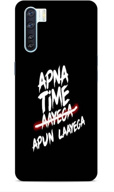 Coverland Back Cover for Oppo F15  (Black, White)