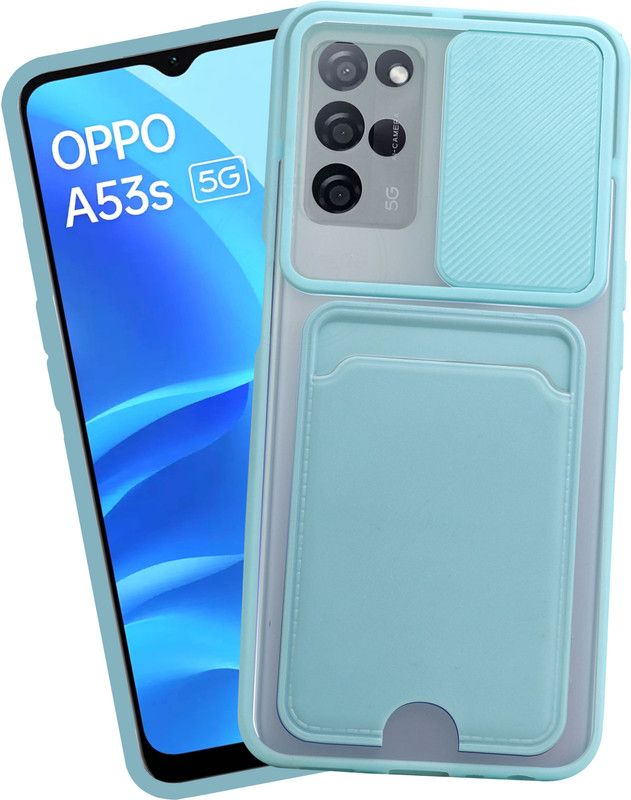 VAKIBO Back Cover for Oppo A53s 5G  (Blue, Shock Proof)