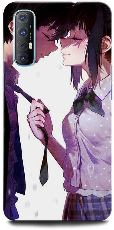 ORBIQE Back Cover for OPPO Reno3 Pro CPH2035 GIRL BOY, ANIME, LOVE, SWEET COUPLE, TOGETHER, ANIMATION  (Multicolor, Hard Case, Pack of: 1)