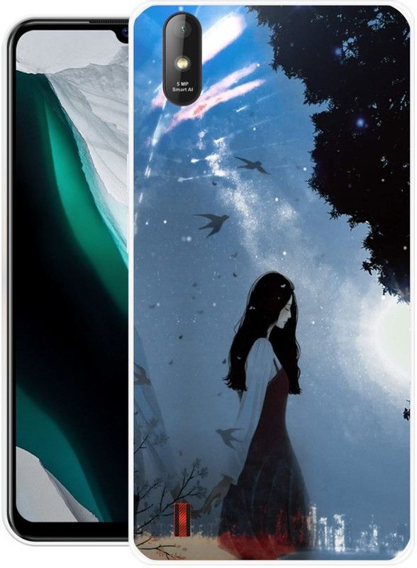 INDIALAND Back Cover for Lava Z1  (Multicolor, Grip Case, Silicon)