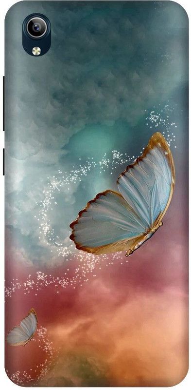 Bluvver Back Cover for Vivo Y90,1908, Printed Buterfly Back Cover  (Multicolor, Hard Case, Pack of: 1)