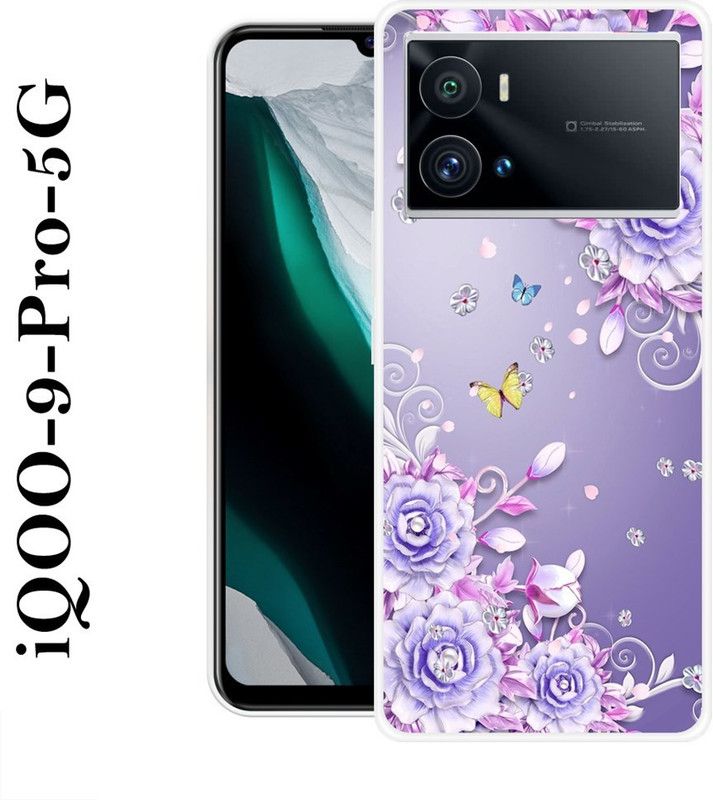 BAGRA Back Cover for IQOO 9 Pro 5G  (Purple, Grip Case, Silicon)