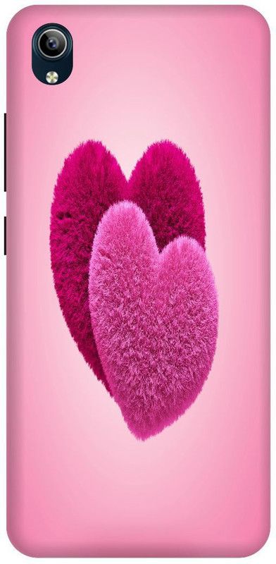 Bluvver Back Cover for Vivo Y90,1908, Printed Love Hearts Fluffy Back Cover  (Multicolor, Hard Case, Pack of: 1)