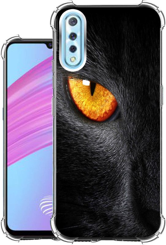 Snazzy Back Cover for Vivo S1  (Black, Shock Proof, Silicon, Pack of: 1)