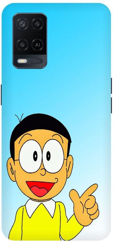 Bluvver Back Cover for Oppo A54, CPH2239, Printed Doraemon Nobita Back Cover  (Multicolor, Hard Case, Pack of: 1)