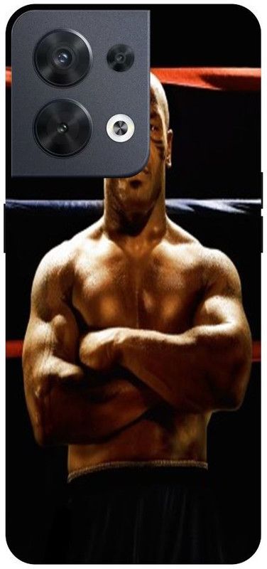 Wall Art Back Cover for OPPO RENO 8 (5G) Mike Tyson, Boxer, Fighter Printed  (Multicolor, Dual Protection, Pack of: 1)