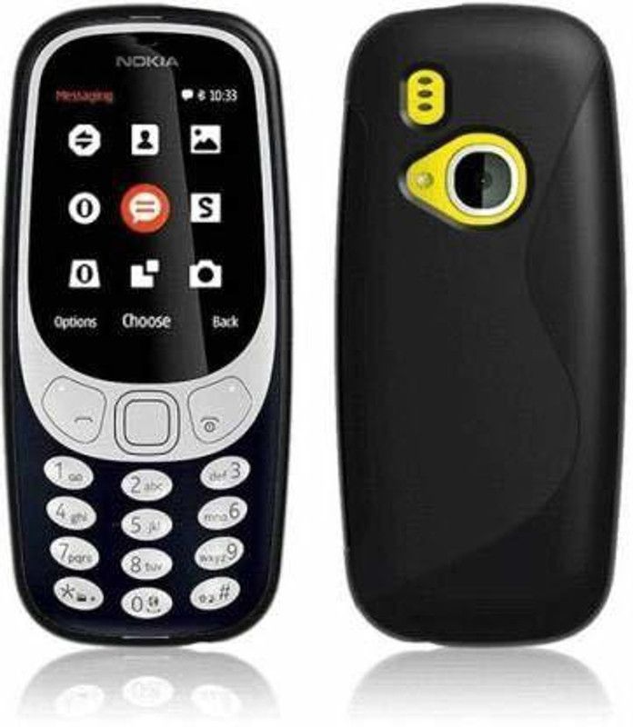 S-Gripline Back Cover for Nokia 3310  (Black, Silicon)