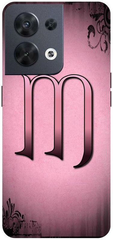 Wall Art Back Cover for OPPO RENO 8 (5G) M Letter, Alphabet M, Bonitas Printed  (Multicolor, Dual Protection, Pack of: 1)