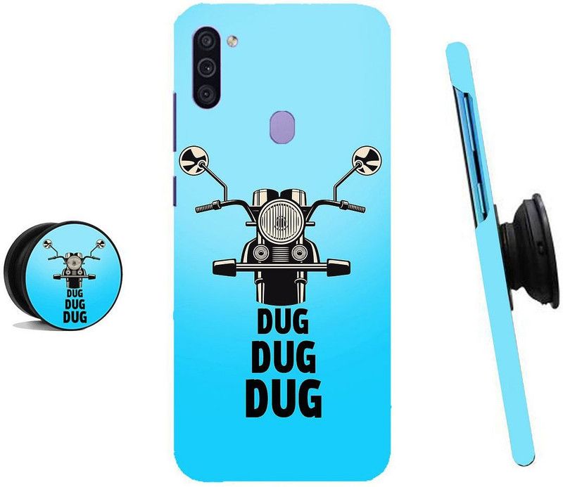 HELLO CASE Back Cover for Samsung Galaxy M11  (Black, Blue, Cases with Holder)