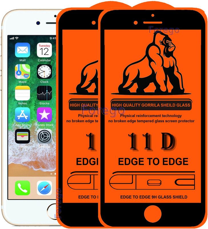 Forego Edge To Edge Tempered Glass for Apple iPhone 7  (Pack of 2)