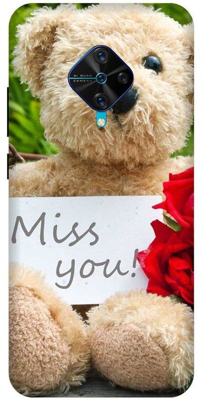 SSMORYA Back Cover for Vivo S1 Pro Teddy Bear Printed Back Cover  (Multicolor, Waterproof, Pack of: 1)