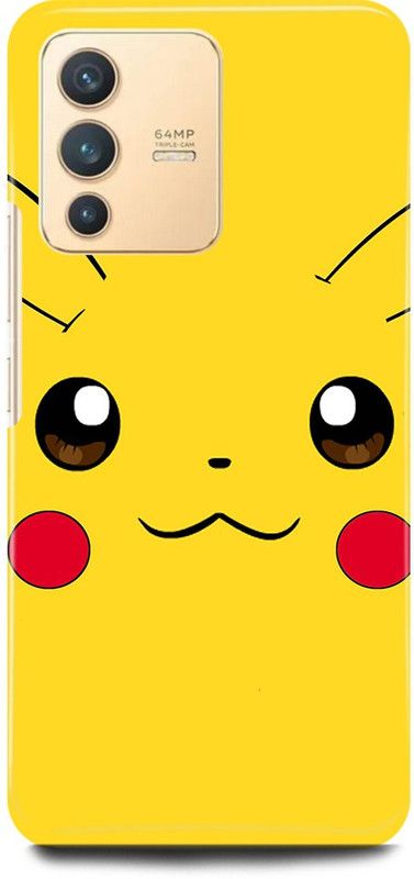 play fast Back Cover for Vivo V23 Pro 5G, V2132 PIKACHU, POKEMON, CARTOON  (Yellow, Hard Case, Pack of: 1)