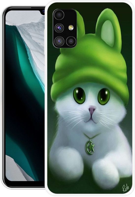 BAGRA Back Cover for Samsung Galaxy F51, Samsung F51  (Green, White, Silicon)