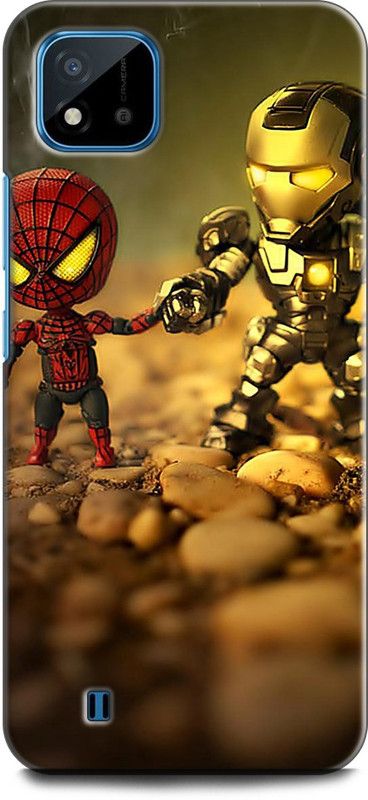INDICRAFT Back Cover for Realme C11 2021, RMX3231 IRON MAN, SPIDERMAN, COMIC, AVENGERS, MARVEL, SUPERHEROES  (Multicolor, Dual Protection, Pack of: 1)