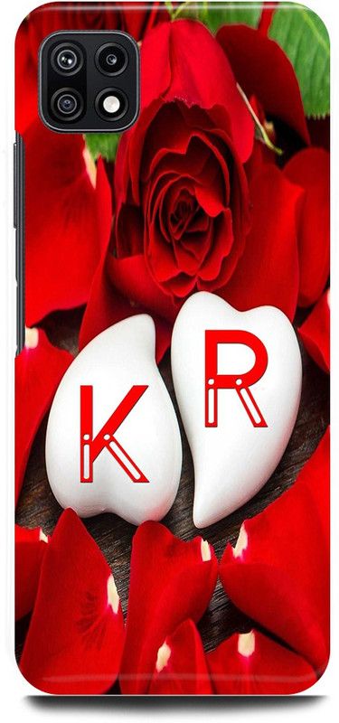 JUGGA Back Cover for SAMSUNG Galaxy A22 5G, K LOVES R NAME,K NAME, R LETTER, ALPHABET,K LOVE R NAME  (Red, Hard Case, Pack of: 1)