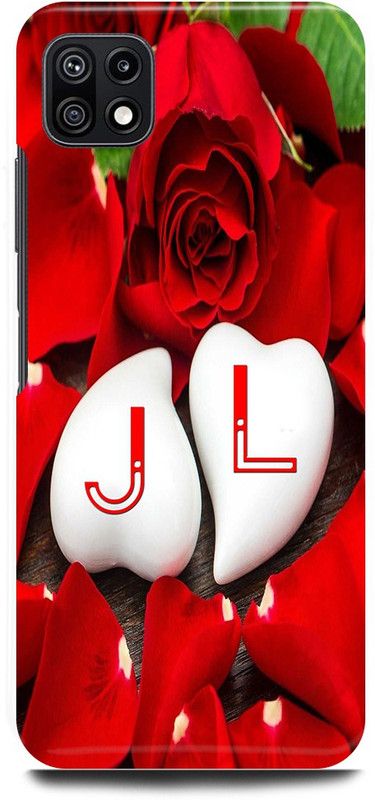 JUGGA Back Cover for SAMSUNG Galaxy A22 5G, J LOVES L NAME,J NAME, L LETTER, ALPHABET,J LOVE L NAME  (Red, Hard Case, Pack of: 1)
