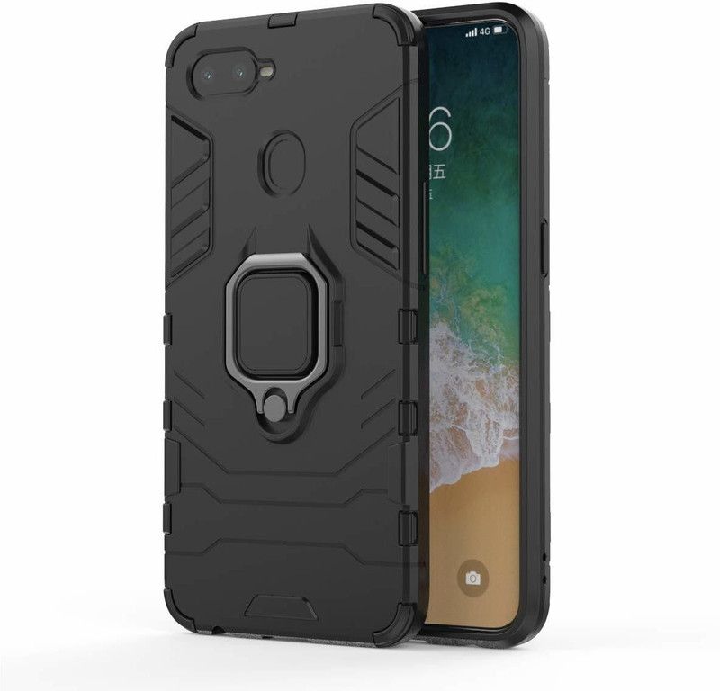 Durion Back Cover for Oppo A12  (Black)