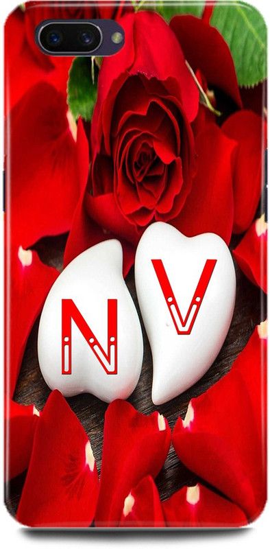 MP ARIES MOBILE COVER Back Cover for Realme C1, RMX1811,N Loves V Name,N Name, V Letter, Alphabet,N Love V NAME  (Multicolor, Hard Case, Pack of: 1)