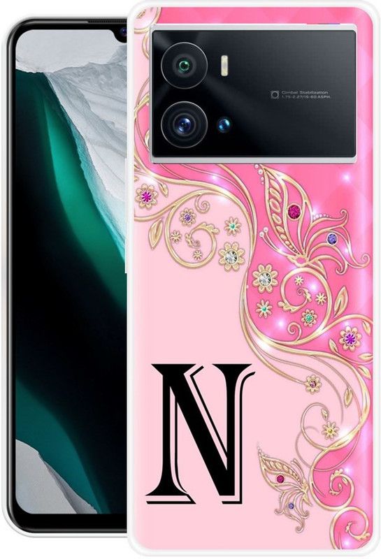 Sswastik Back Cover for IQOO 9 Pro 5G  (Pink, Black, Grip Case, Silicon)