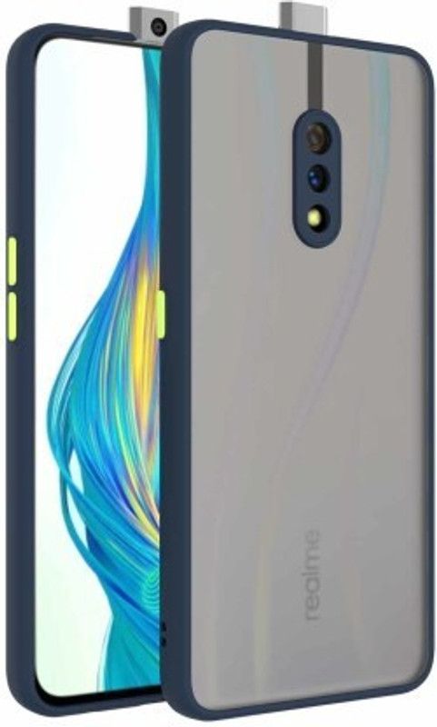 Cermarise Back Cover for Realme X  (Blue, Camera Bump Protector, Pack of: 1)