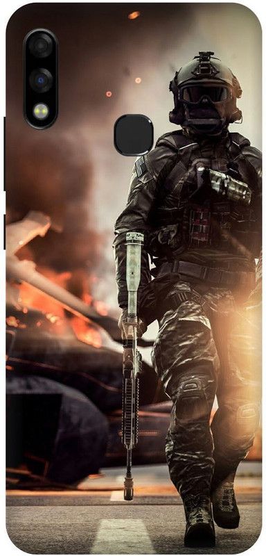 play fast Back Cover for Infinix Hot 7 Pro, X625, INDIAN, ARMY, SOLDIER, MILITRY, FOJI  (Khaki, Hard Case, Pack of: 1)