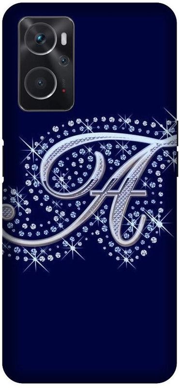 PHONE WALEY.COM Back Cover for OPPO A96 , CPH2333 , A letter,A name A word , Printed Back Cover  (Blue, Hard Case, Pack of: 1)