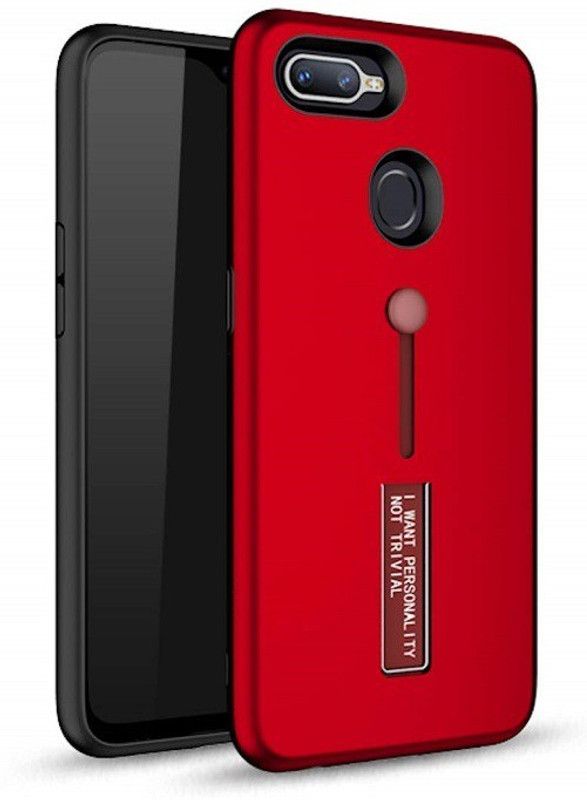 Bodoma Back Cover for Oppo A5s/A7 personality  (Red, Cases with Holder, Pack of: 1)