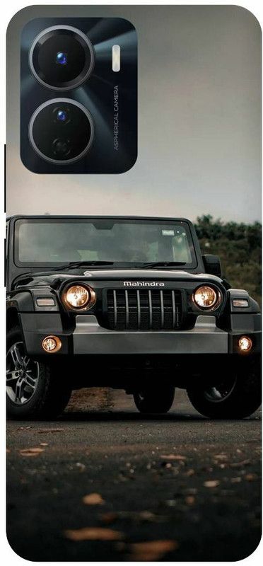 COVERJET Back Cover for VIVO Y16-THAR- JEEP- CAR- LOVER  (Blue, Hard Case, Pack of: 1)