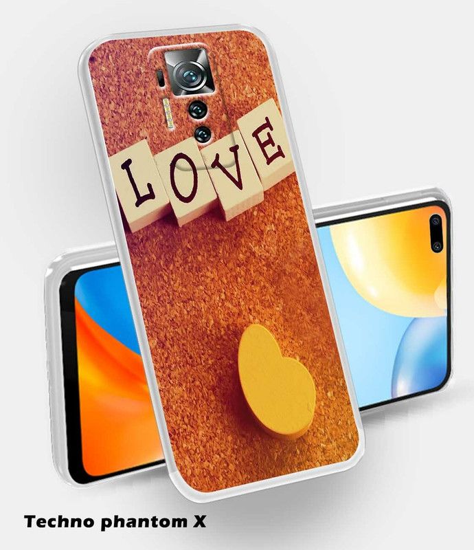 Artage Back Cover for Tecno Phantom X  (Orange, Beige, Silicon, Pack of: 1)