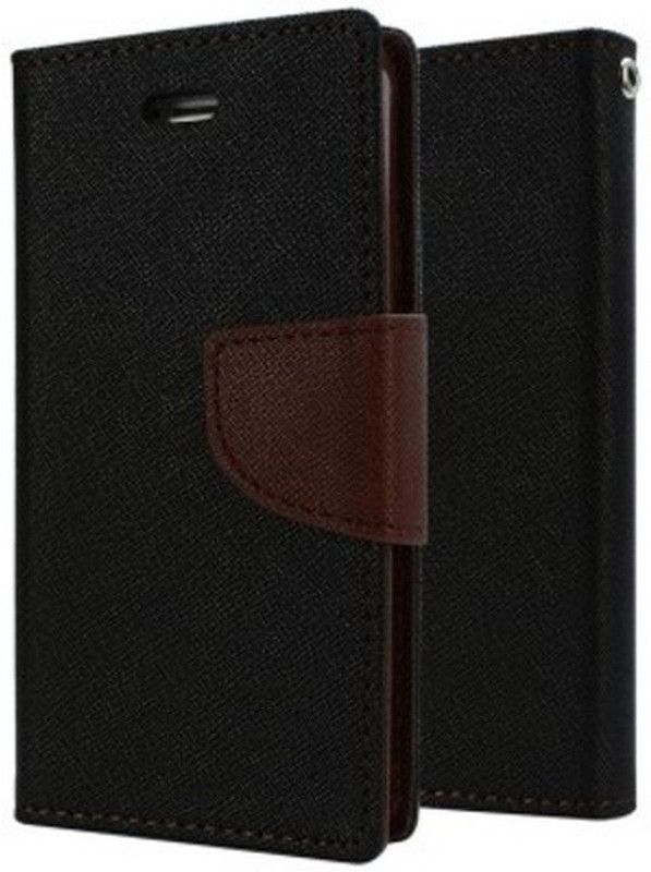 AmericHome Flip Cover for Samsung Galaxy J7 - 2015  (Brown, Pack of: 1)