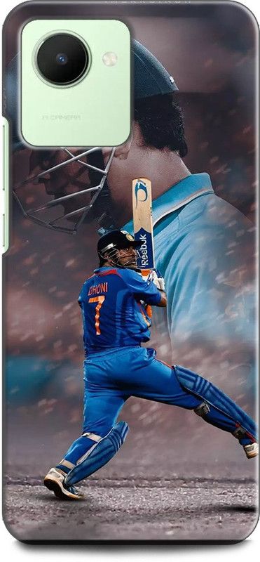WallCraft Back Cover for Realme C30, RMX3581 MS DHONI, MAHENDRA SINGH DHONI, INDIAN JERSEY,  (Multicolor, Dual Protection, Pack of: 1)