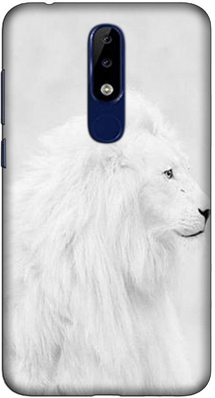 CROKIAN Back Cover for Nokia 6.1 Plus White Lion Back Cover  (Multicolor, Hard Case, Pack of: 1)