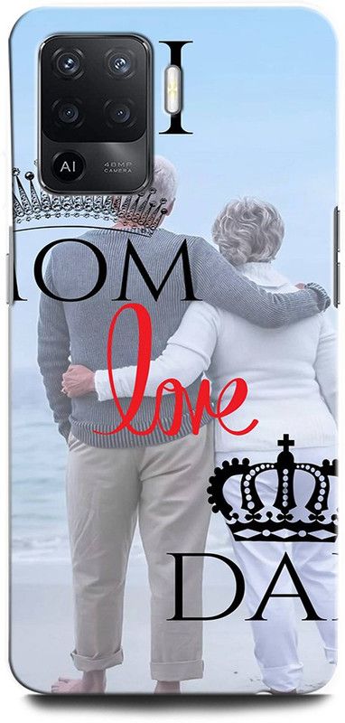ORBIQE Back Cover for OPPO F19 Pro CPH2285 MOM DAD LOVE, MOM QUEEN, DAD KING, MOM DAD LIFELINE  (Multicolor, Hard Case, Pack of: 1)
