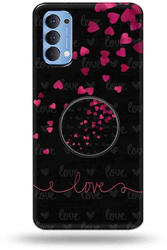 NDCOM Back Cover for OPPO Reno4  (Black, Red, Grip Case, Pack of: 2)