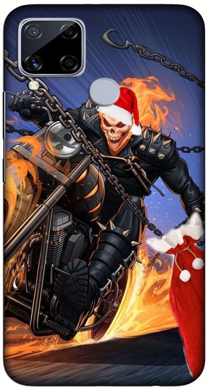 CROKIAN Back Cover for Realme C15 Ghost Rider Back Cover  (Multicolor, Hard Case, Pack of: 1)